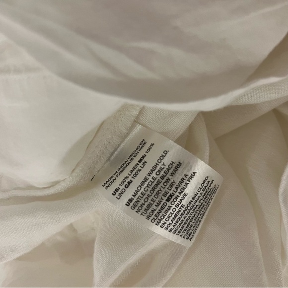 Chico's 100% Linen Wide Leg Pull on Pants Women’s 2.5 12/14 Lagenlook White - Picture 6 of 6